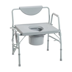 Drive Medical Deluxe Bariatric Drop-Arm Commode - Supports up to 1000 lbs, Pack of 1, 11135-1